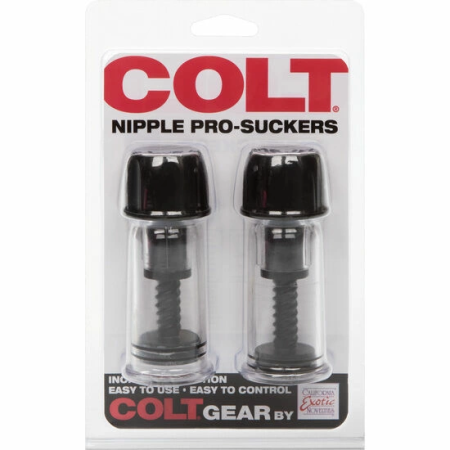 CalExotics Colt Suction Cups for Nipple Stimulation, Black, Adjustable System