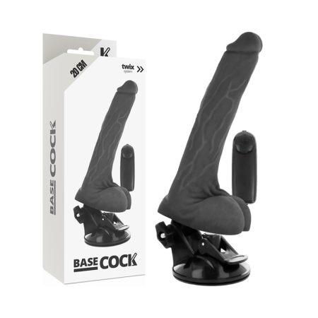 BASECOCK Vibrating Model Black 20 cm Remote Flexible Suction Base