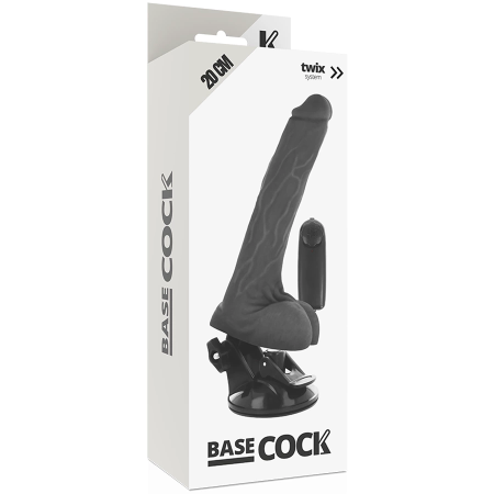 BASECOCK Vibrating Model Black 20 cm Remote Flexible Suction Base