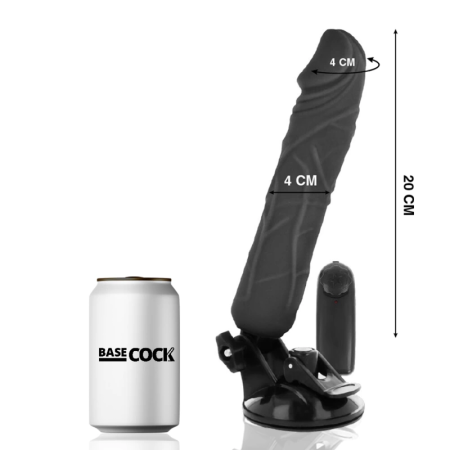BASECOCK Remote-Controlled Vibrating Model Black 20 cm x 4 cm TPE