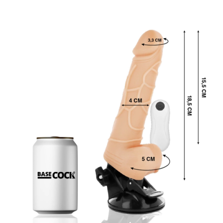 BASECOCK Remote Control Flexible Vibrating Model Flesh 18.5x4 cm TPE