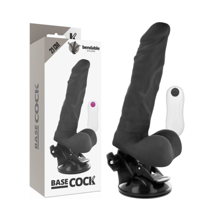 Basecock Articulated Vibrating Model with Remote, 21x5 cm, Black