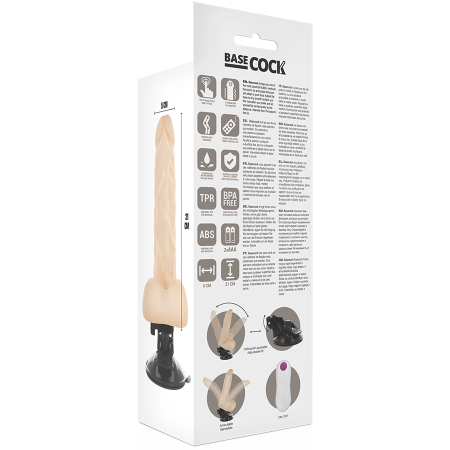 Basecock Flexible Intimate Machine 21cm Flesh with Remote Control