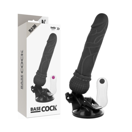 BASECOCK Remote-Controlled Vibrating Model Black 19.5 cm x 4 cm TPE