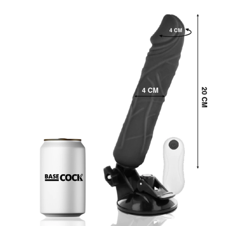 BASECOCK Remote Control Flexible Vibrating Model Black 20cm x 4cm