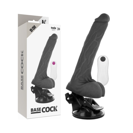 BASECOCK Remote Vibrating Model Black 19cm Flexible with Suction Cup