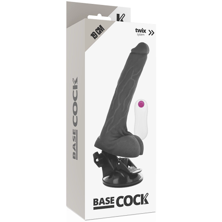 BASECOCK Remote Vibrating Model Black 19cm Flexible with Suction Cup