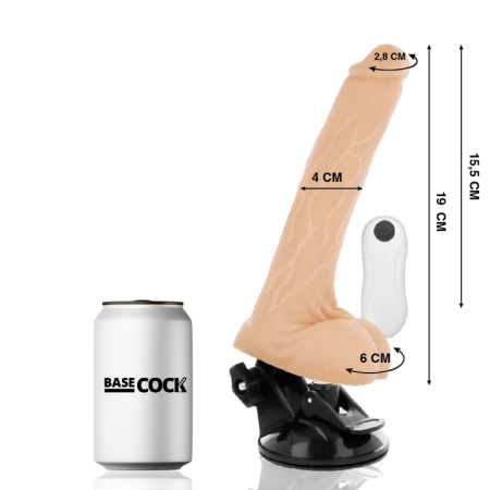 Basecock Realistic Touch Intimate Device 19cm Flesh with Remote Control