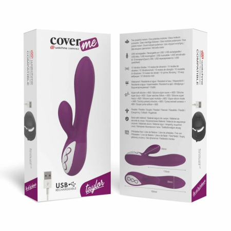 COVERME Taylor Dual Motor Intimate Device with WatchMe Wireless Control, Pink