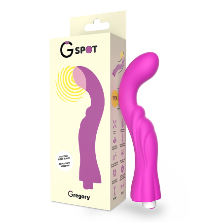 G-SPOT Gregory Violet Rechargeable Curved Massager 200mm Medical Silicone