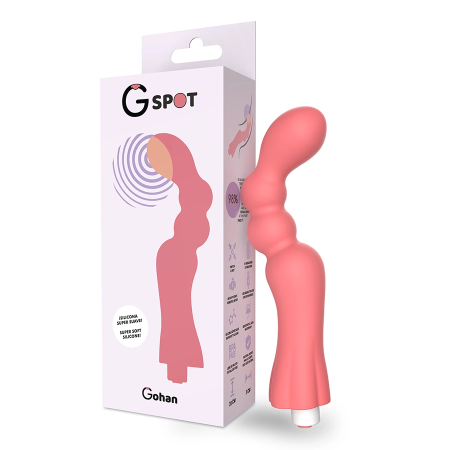 G-SPOT Gohan Vibrator Light Red - Ergonomic USB Rechargeable Massager