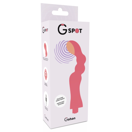 G-SPOT Gohan Vibrator Light Red - Ergonomic USB Rechargeable Massager