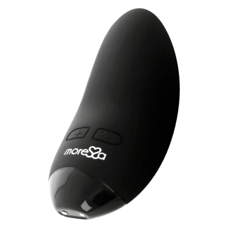 Moressa Blossom Black Mini Massager - 6 Modes, Medical Silicone, Waterproof