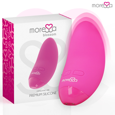 Moressa Blossom Pink Compact Rechargeable Massager, 6 Modes, Medical Silicone