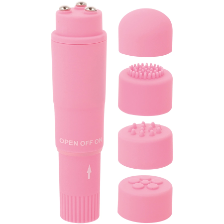 Glossy Kurt Pink Compact Multi-Speed Personal Massager 4-in-1