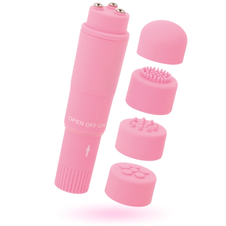 Glossy Kurt Pink Compact Multi-Speed Personal Massager 4-in-1