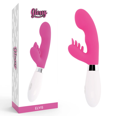 Glossy Elvi Pink Dual-Motor Silicone Intimate Machine 10 Modes 12cm