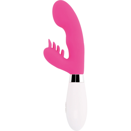 Glossy Elvi Pink Dual-Motor Silicone Intimate Machine 10 Modes 12cm