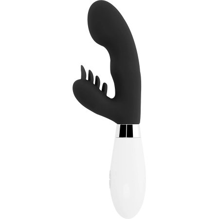 Glossy Elvi Intimate Dual-Motor Silicone Massager Black 12cm