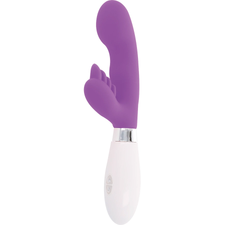 Glossy Elvi Dual Motor Silicone Massager 10 Modes Purple 12cm
