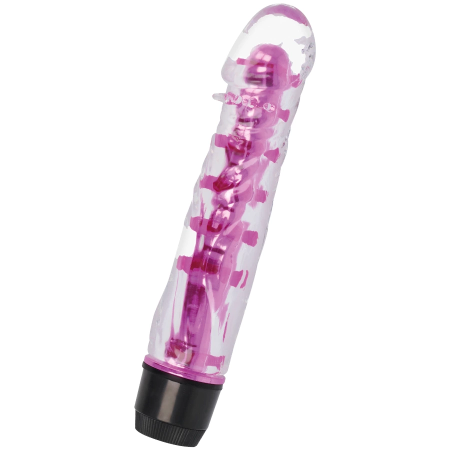 Glossy Lenny Pink - TPE Waterproof Intimate Device, 14 cm