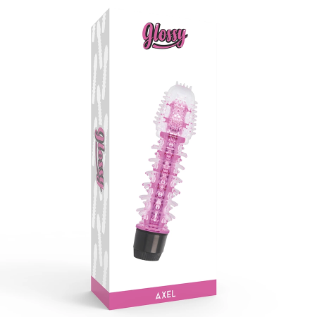Glossy Axel Intimate Vibrating Device Pink 14cm TPE Waterproof