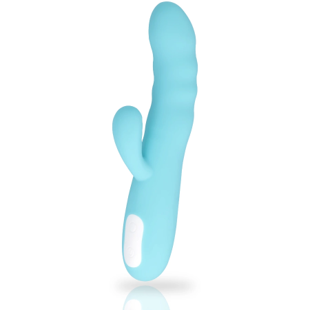 MIA Eiffel Turquoise Dual Motor Vibrating Silicone Intimate Device 20.7cm