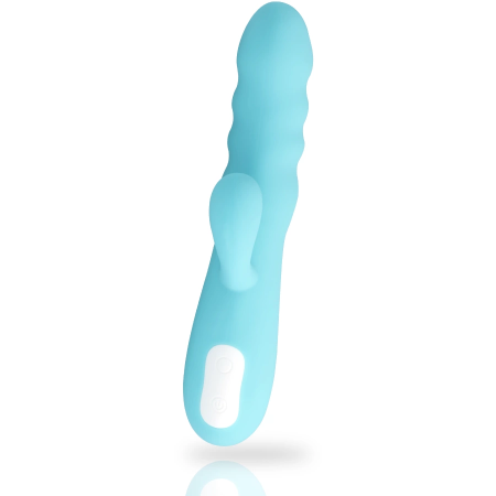 MIA Eiffel Turquoise Dual Motor Vibrating Silicone Intimate Device 20.7cm