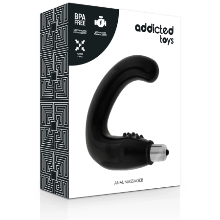 Addicted Toys Black Intimate Massager with Vibrating System TPR