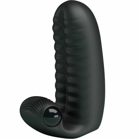 Pretty Love Abbott Black Intimate Finger Device Textured Silicone