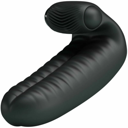 Pretty Love Abbott Black Intimate Finger Device Textured Silicone