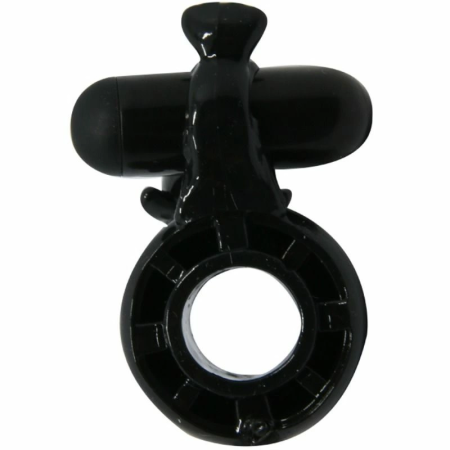 Baile Sweet Ring Black Silicone Intimate Ring with Dolphin Attachment