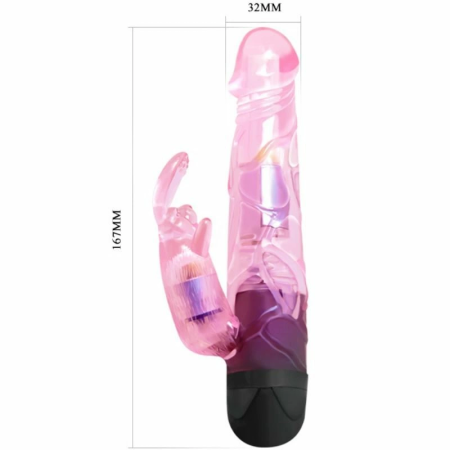 Baile Give You Lover Dual-Action Vibrator Pink TPR 10 Modes