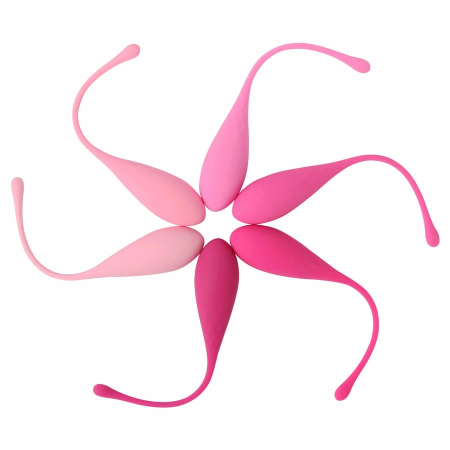 LESLIE Kegel Fit Set - 6-Weight Pelvic Floor Muscle Trainer, Silicone