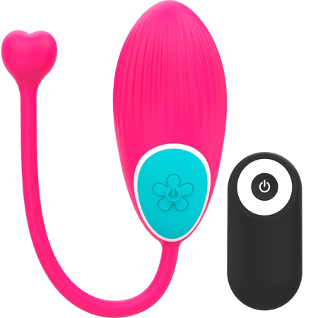 Happy Loky Ocian Remote-Controlled Intimate Device, 10 Modes, Pink/Turquoise
