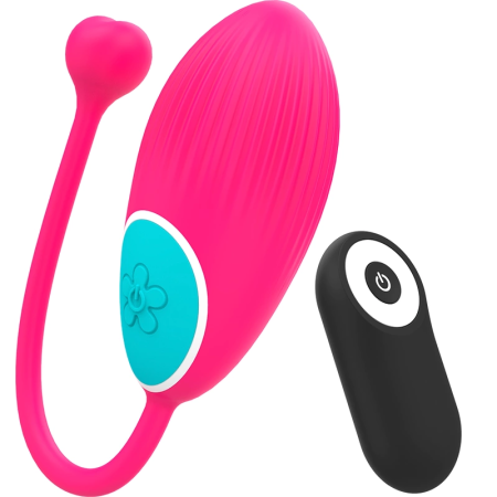 Happy Loky Ocian Remote-Controlled Intimate Device, 10 Modes, Pink/Turquoise