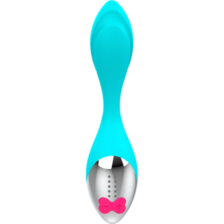 HAPPY LOKY Mini Fun Vibrator Turquoise USB Rechargeable Waterproof 19.5cm