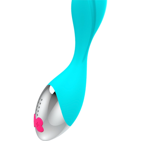 HAPPY LOKY Mini Fun Vibrator Turquoise USB Rechargeable Waterproof 19.5cm