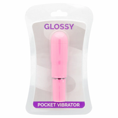 Glossy Deep Rose Pocket Vibrator - Compact Water-Resistant Model ABS