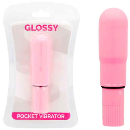 Glossy Pocket Vibrator Pink - Compact Waterproof ABS Model 107mm