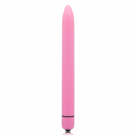 Glossy Slim Deep Rose Vibrator - Waterproof ABS, Compact 165 mm