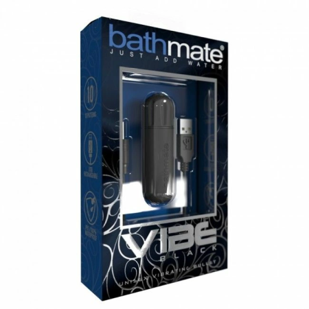 Bathmate Vibe Black Rechargeable Intimate Stimulation Bullet 8cm