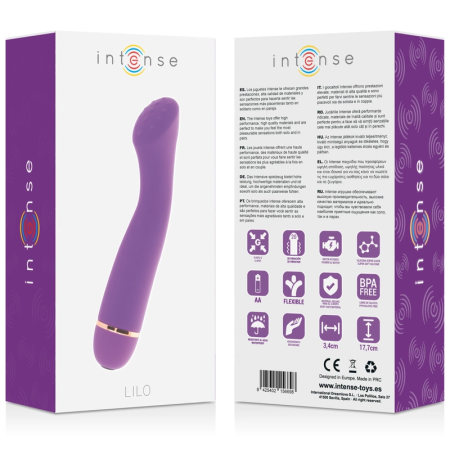 Intense Lilo 20-Speed Silicone Personal Massager Lilac 17.7 cm