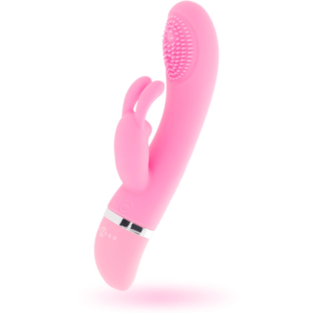 Intense Susy Oscillating Silicone Dual Motor Rabbit Pink 18.8cm