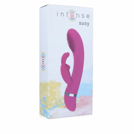 Intense Susy Oscillating Silicone Dual Motor Rabbit Pink 18.8cm