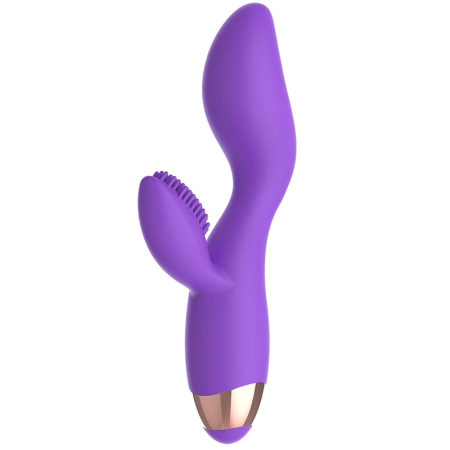 Womanvibe Donna Rechargeable Silicone Dual Motor Massager Lilac-Gold