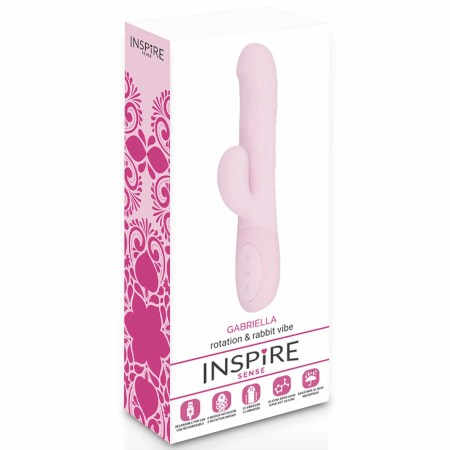 INSPIRE SENSE Gabriella Pink Rotating Vibrator 12 Modes Waterproof 24cm