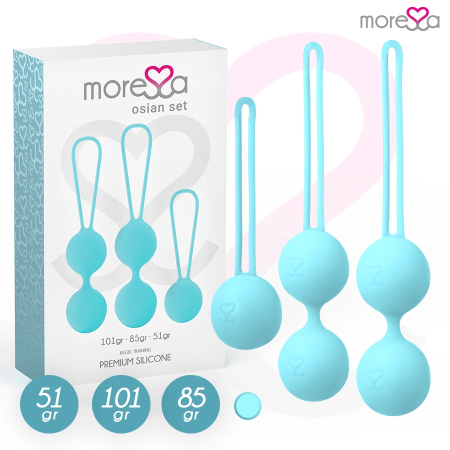 Moressa Osian Premium Pelvic Trainer Set Turquoise Silicone 3 Sizes