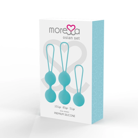 Moressa Osian Premium Pelvic Trainer Set Turquoise Silicone 3 Sizes