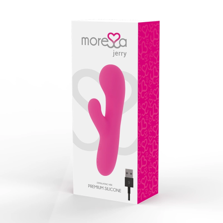 Moressa Jerry Premium Silicone Dual Motor Intimate Machine, 30 Modes, Pink